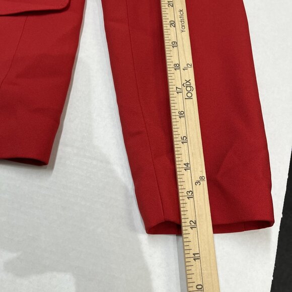 Tahari ASL Blazer Womens 8 Radiant Red Crepe Jacket Structured Office Career - Picture 10 of 11